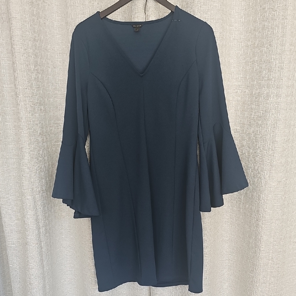 Ann Taylor Navy Long Sleeve Dress